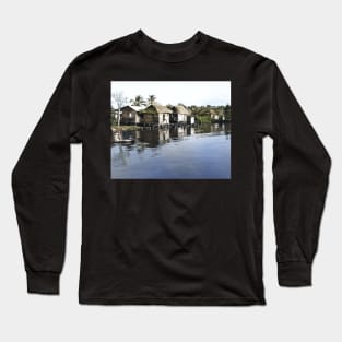 Colorized Vintage Photo of Puerto Barrios Long Sleeve T-Shirt